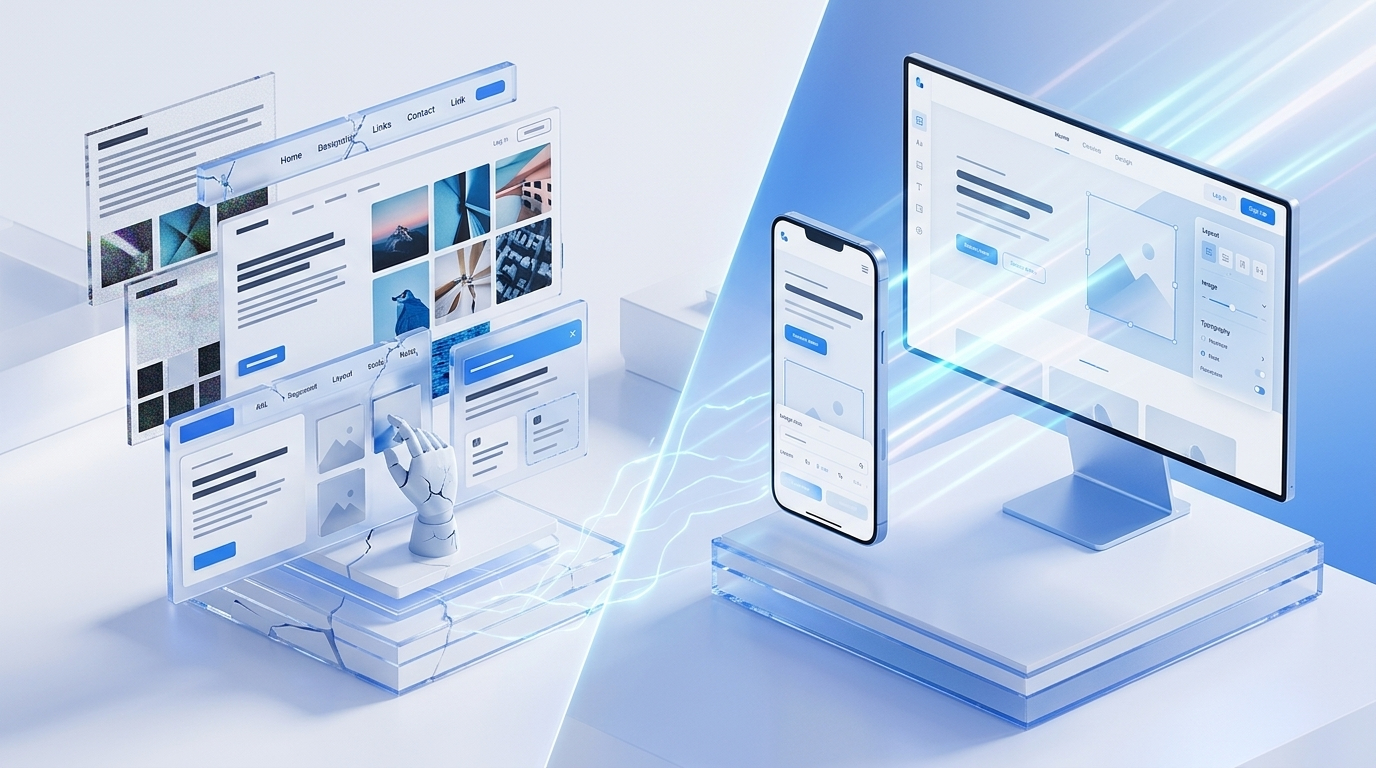 Нейросети для создания сайтов в 2026 году: что AI упрощает, а где нужен конструктор